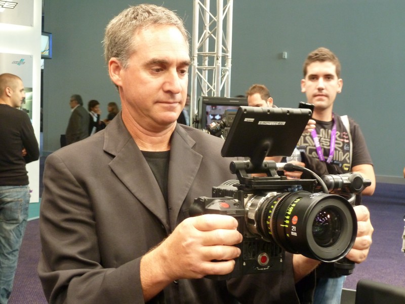 Red Digital Cinema's Ted Schilowitz with the Red Epic