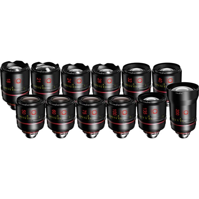 Angenieux Optimo Prime Series PLatinum Set - 12 Cine Lenses (FF, PL Mount, Feet)