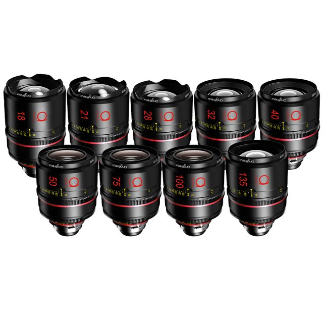 Angenieux Optimo Prime Series Gold Set - 9 Cine Lenses (FF/VV, PL Mount, Feet)