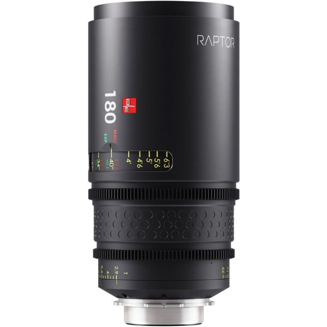 IB/E Optics Raptor 180mm T2.9 Cine Macro Prime Lens (FF/VV, PL Mount, Feet)
