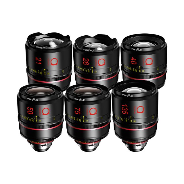Angenieux Optimo Prime Silver Set - 6 Cine Lenses (FF, PL Mount, Feet)