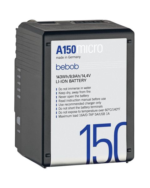 bebob A150micro Li-Ion Battery (14.4V, 9.9Ah, 143Wh, micro A-Mount, Gold-Mount Compatible)
