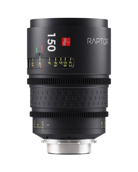 IB/E Optics Raptor 150mm T2.9 Cine Macro Prime Lens (FF/VV, PL Mount, Feet)