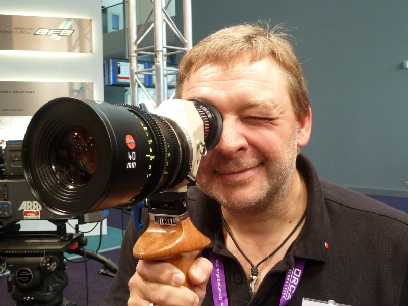 Band Pro Munich's Gerhard Baier with the Leica Summilux-C Lenses